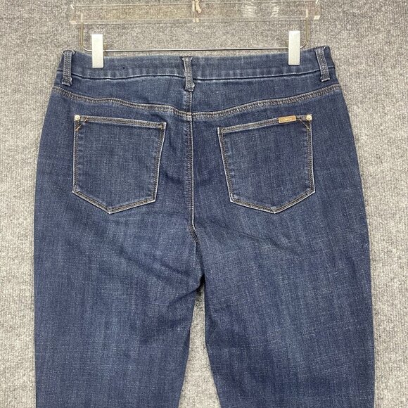 Chicos Jeans Womens 0 Small 4 Blue So Slimming Girlfriend Ankle Raw Hem Stretch - Picture 5 of 13